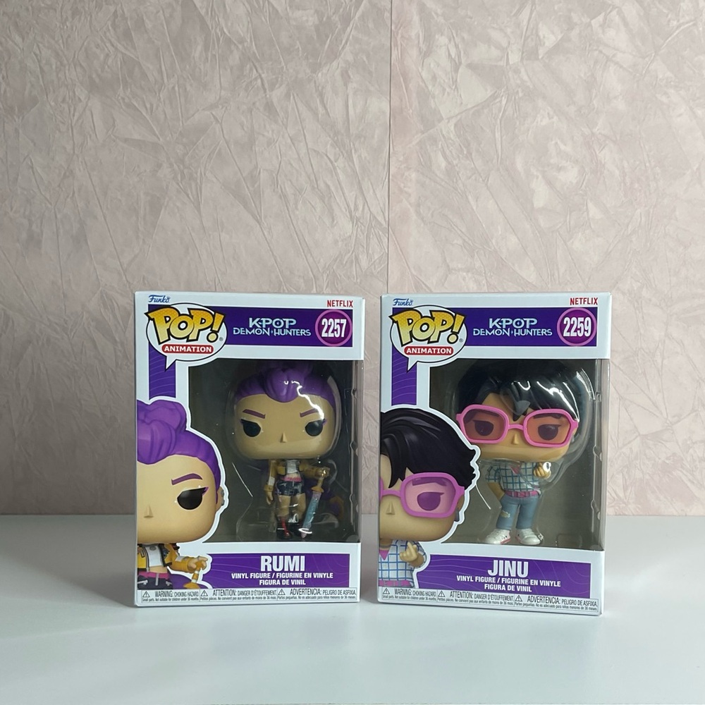 Funko Pop! K-Pop Demon Hunters Rumi and Jinu Figures In Hand!!!